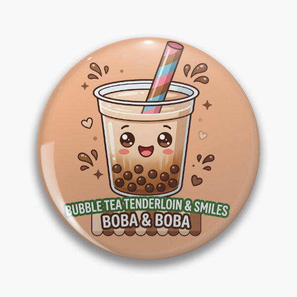 Item preview, Kawaii Bubble Tea Mascot - Boba Tenderloin & Smiles Art designed and sold by WalterAdd.