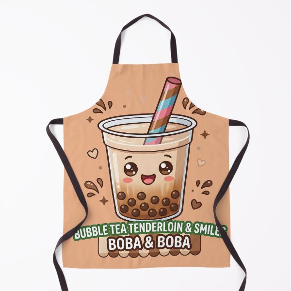 Item preview, Kawaii Bubble Tea Mascot - Boba Tenderloin & Smiles Art designed and sold by WalterAdd.