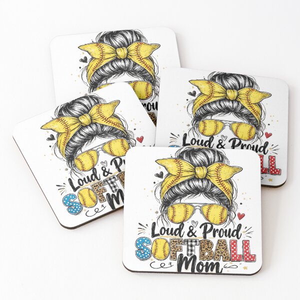 Item preview, Softball Mom Life – Messy Bun Sunglasses Softball Bow Graphic designed and sold by DoodloraStudio.