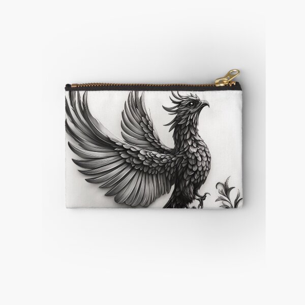 Item preview, Black and white phoenix drawing designed and sold by Pencil-Art.