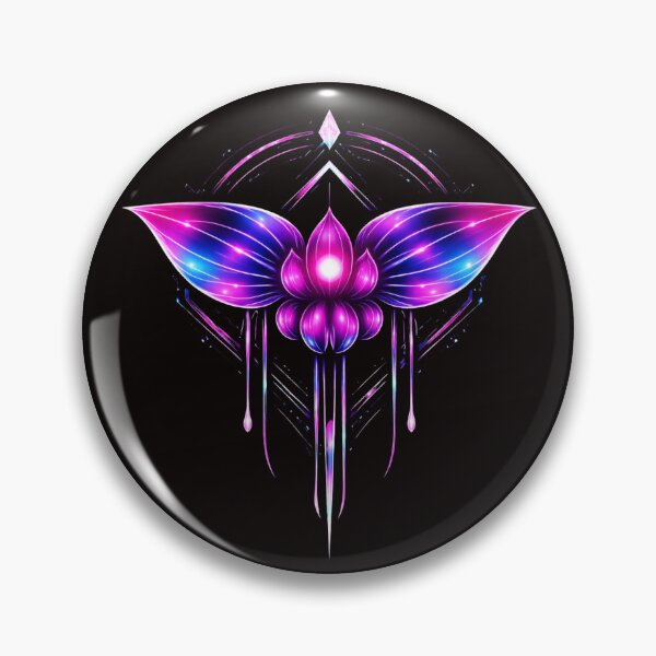 Item preview, Cyber Bat Flower Neon Sigil designed and sold by slinsish.