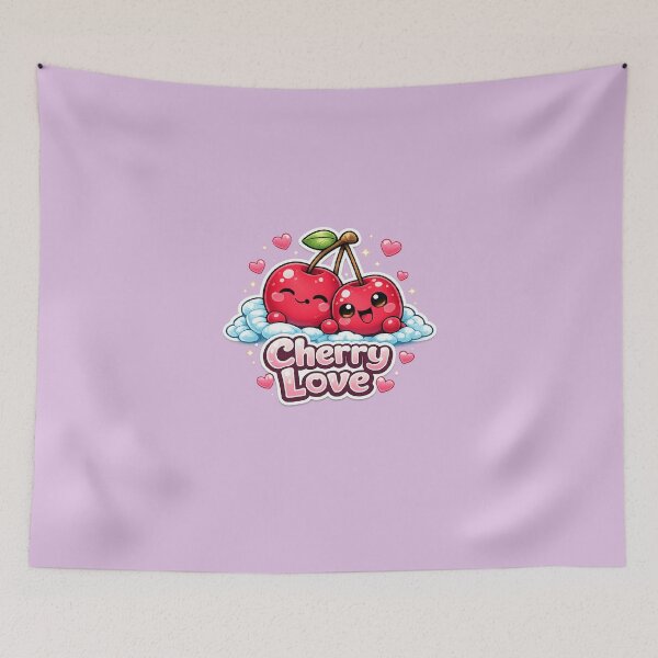 Item preview, Kawaii Cherries Love – Cute Cherry Love Design designed and sold by apanoracar.
