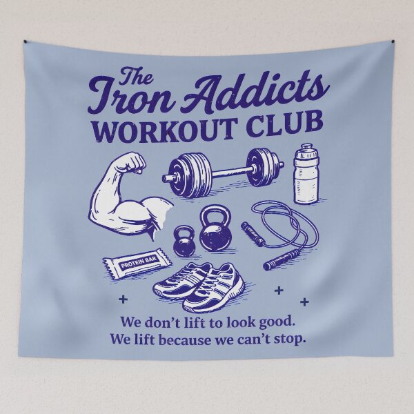 Item preview, Workout Club Funny Gym Rats Iron Addicts designed and sold by HowToCanadian.