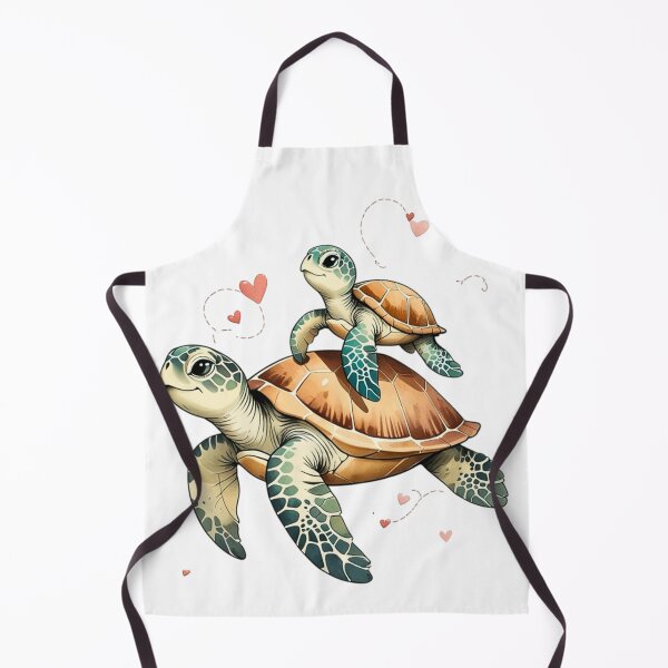 Item preview, Cute Mama Sea Turtle And Baby Watercolor designed and sold by AQUILAKREO.