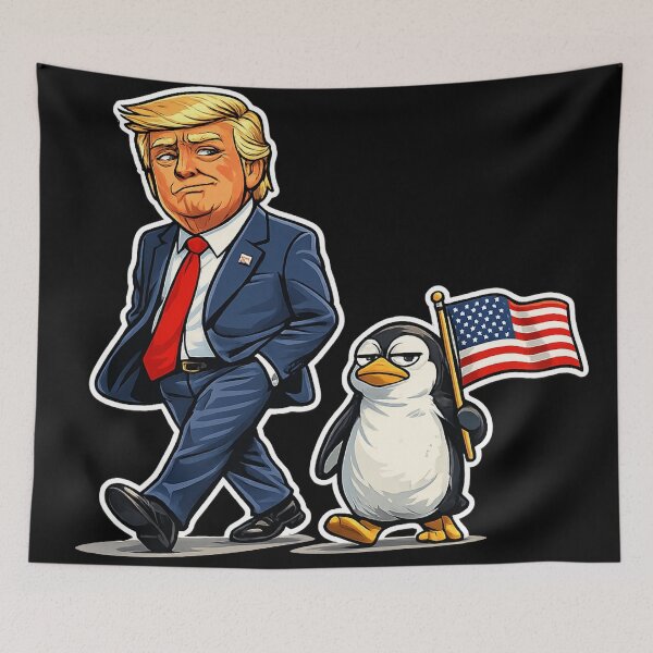 Item preview, Funny Trump Penguin Meme designed and sold by UnicornDreamers.