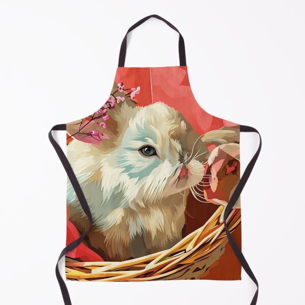 Item preview, White Rabbit in Basket designed and sold by tomorrowsart.