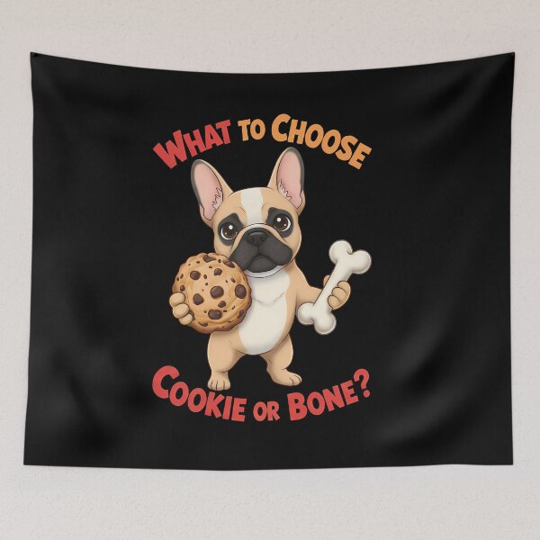 Item preview, The Great French Bulldog Dilemma: Cereal Cookie or Bone? designed and sold by Art-Arcade6.
