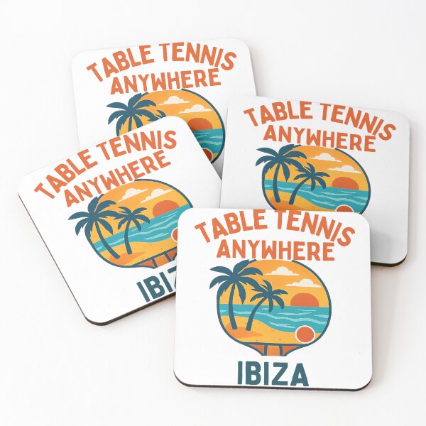 Item preview, Ibiza Spain Table Tennis Beach Sunset Retro Ping Pong Paddle T-Shirt designed and sold by OhMyPingCo.