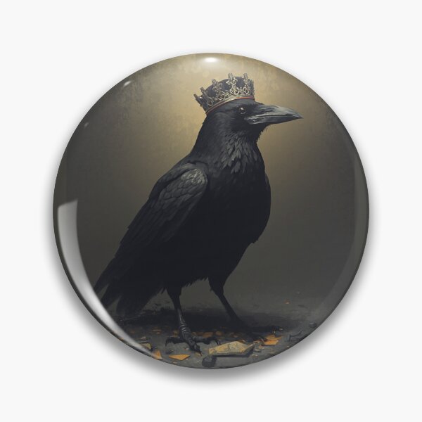 Item preview, Crowned Raven Dark Royalty Gothic Art designed and sold by GraveyardGlam.