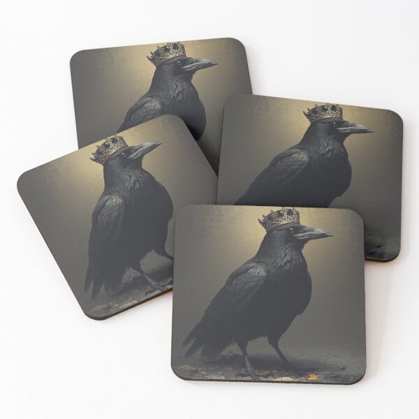Item preview, Crowned Raven Dark Royalty Gothic Art designed and sold by GraveyardGlam.