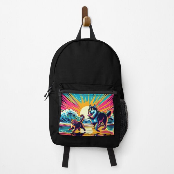 Item preview, Cat & Dog Reflections – Psychedelic Sunset Beach Design designed and sold by Dogandesighn.