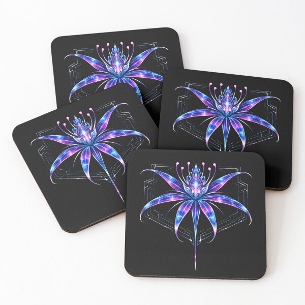 Item preview, Neon spider lily as a futuristic tech emblem designed and sold by slinsish.