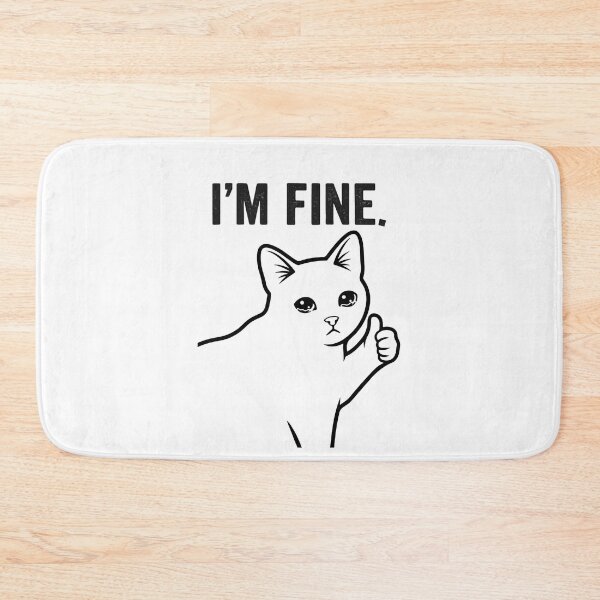 Item preview, Sarcastic I’m Fine - Crying Cat designed and sold by CyrilloArt.