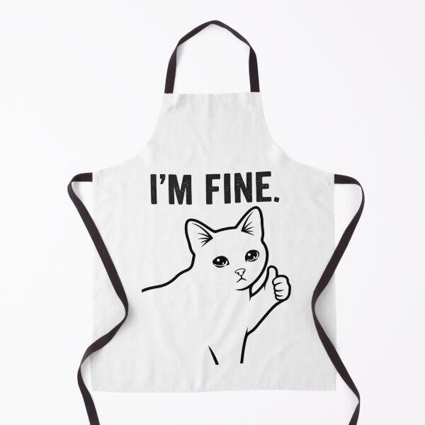 Item preview, Sarcastic I’m Fine - Crying Cat designed and sold by CyrilloArt.