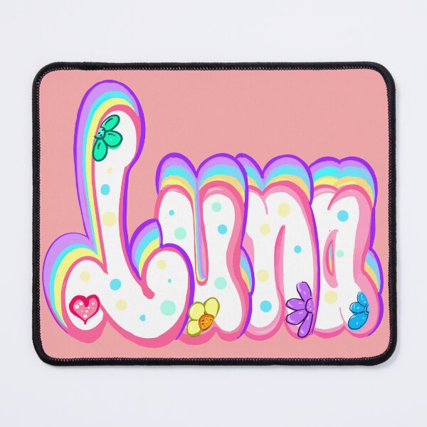 Item preview, Luna  Top 10 best personalized gifts. Popular girls first name in white with pastel flowers. Personalised customised name Luna designed and sold by Artonmytee.