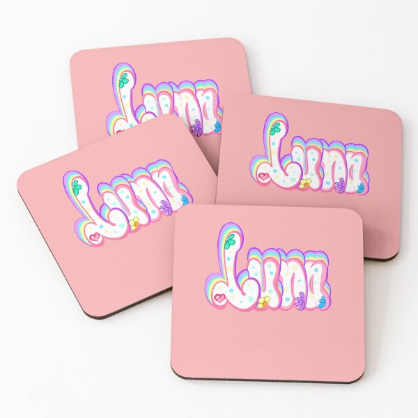 Item preview, Luna  Top 10 best personalized gifts. Popular girls first name in white with pastel flowers. Personalised customised name Luna designed and sold by Artonmytee.