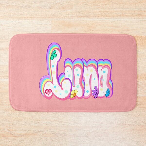 Item preview, Luna  Top 10 best personalized gifts. Popular girls first name in white with pastel flowers. Personalised customised name Luna designed and sold by Artonmytee.