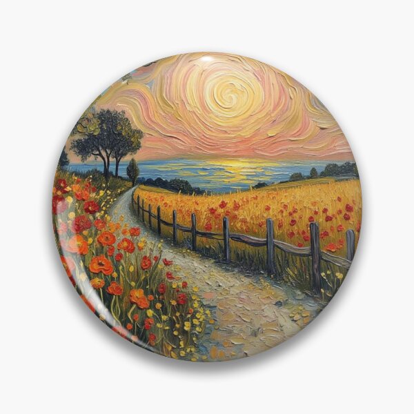 Item preview, Sunset on the beach path with a poppy landscape designed and sold by sid1802.