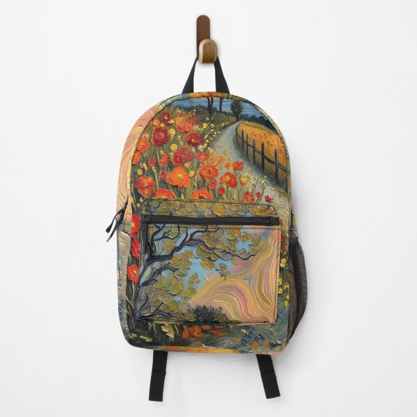 Item preview, Sunset on the beach path with a poppy landscape designed and sold by sid1802.