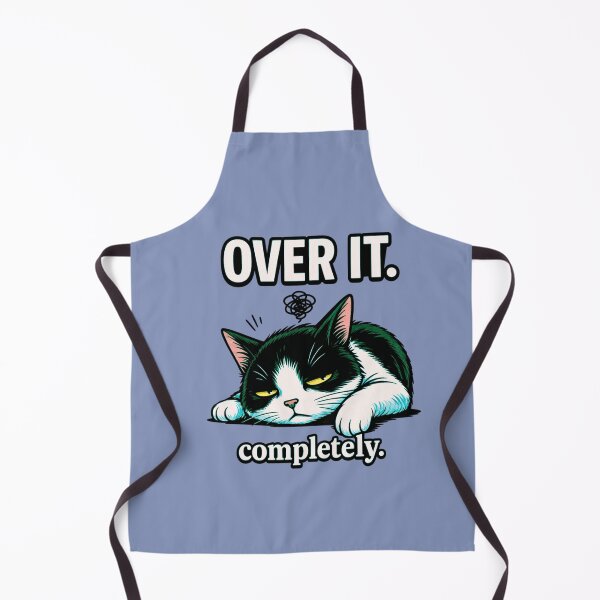 Item preview, Over It Completely Cat Shirt, Funny Done With Everything Cat Tee, Burnout Attitude Cat T-Shirt, Lazy Slumped Cat Design designed and sold by AdicretorDesign.