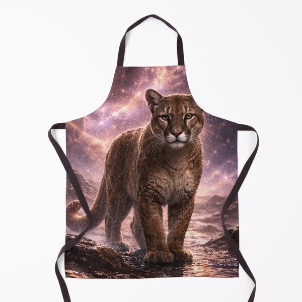 Item preview, Galactic Puma in Surreal Starfield Landscape designed and sold by ImaginingNebulae.