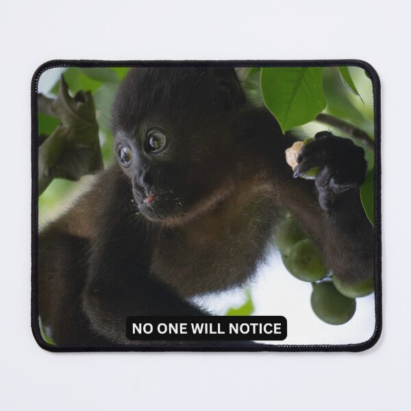 Item preview, No One Will Notice Monkey Meme Funny Sneaky Reaction designed and sold by WildFrameNature.