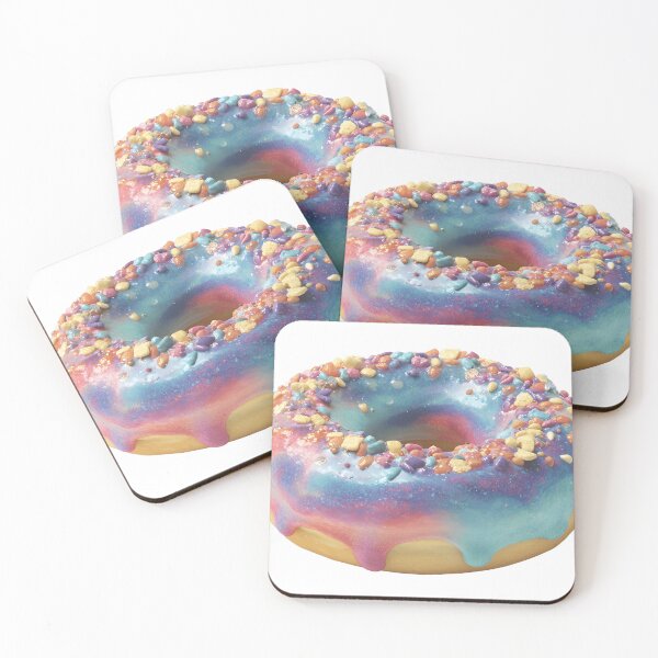 Item preview, Gourmet Galaxy Glazed Donut with Cosmic Blue and Pink Frosting designed and sold by Niageadon.