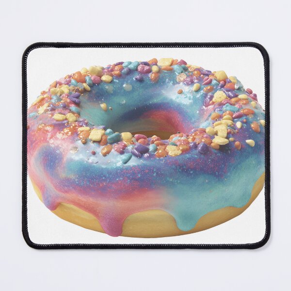 Item preview, Gourmet Galaxy Glazed Donut with Cosmic Blue and Pink Frosting designed and sold by Niageadon.