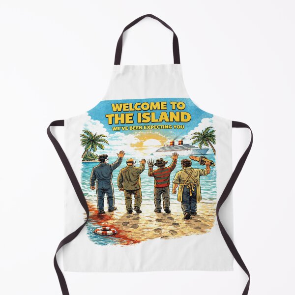 Item preview, Welcome to the Island Horror Parody Funny Slasher Beach Shirt designed and sold by GhostDawgs.