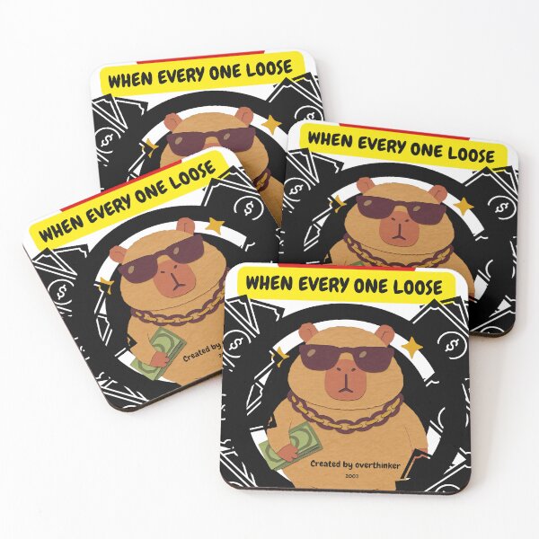 Item preview, Rich Capybara Hustle Culture Meme designed and sold by Stoneclove.