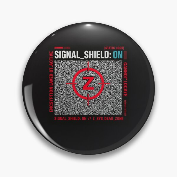Item preview, Signal Shield ON Z System Glitch Cyberpunk Graphic T-Shirt designed and sold by ZEBBEDE - Minimal Streetwear .