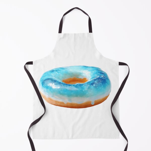 Item preview, Fresh Gourmet Donut with Vibrant Blue and White Marble Glaze designed and sold by Niageadon.
