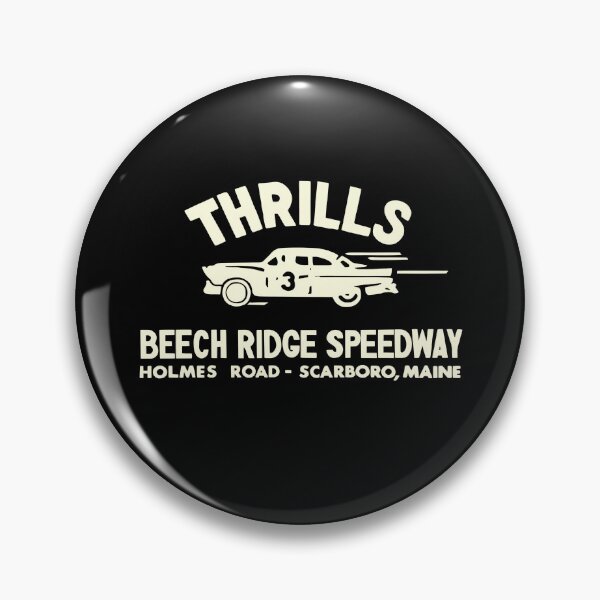 Item preview, Thrills at Beech Ridge Speedway, Scarboro, Maine - old white print designed and sold by retropetrol.