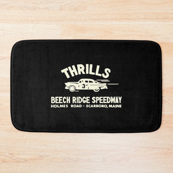 Item preview, Thrills at Beech Ridge Speedway, Scarboro, Maine - old white print designed and sold by retropetrol.