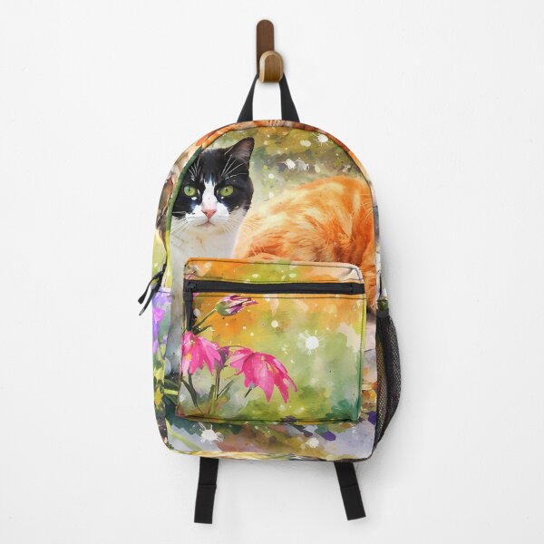 Item preview, Cats Relaxing in a Vibrant Garden designed and sold by cuprum.