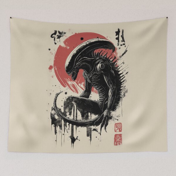 Item preview, Xenomorph Manga Poster Design designed and sold by blackdogshop.