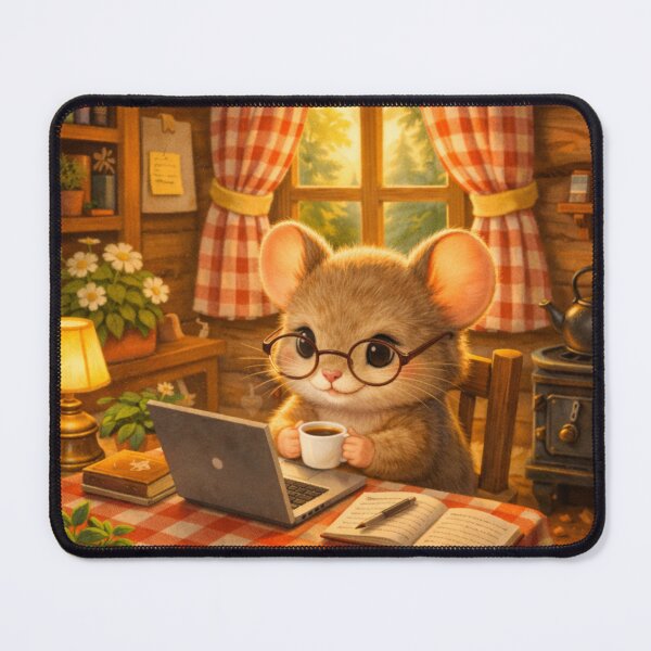 Item preview, Cozy Home Office Mouse - Maurelia Cottagecore Work From Home Aesthetic designed and sold by AureliasDesignStudio.