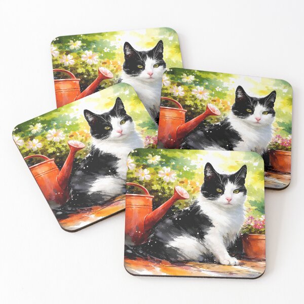 Item preview, Cat in a Garden Setting designed and sold by cuprum.