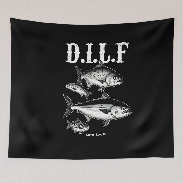 Item preview, DILF Damn I Love Fish designed and sold by TshirtsOnline-.