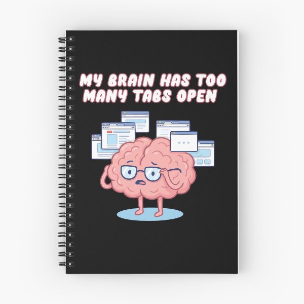 Item preview, Funny ADHD Brain Meme Too Many Tabs Open designed and sold by Milasneeze.