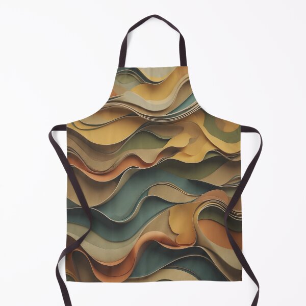 Item preview, Vintage Layered Wave Abstract Retro Fashion Print designed and sold by NK-Studios .