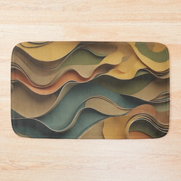 Artikelvorschau, Vintage Layered Wave Abstract Retro Fashion Print entworfen und verkauft von NK-Studios .