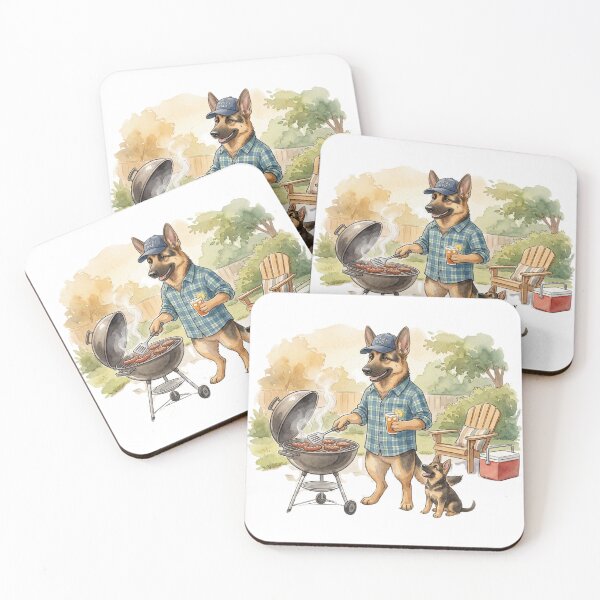 Item preview, German Shepherd Grilling Funny Dog Dad Gift designed and sold by CulturalCurios.