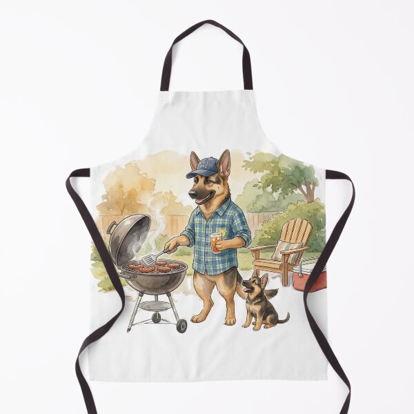 Item preview, German Shepherd Grilling Funny Dog Dad Gift designed and sold by CulturalCurios.