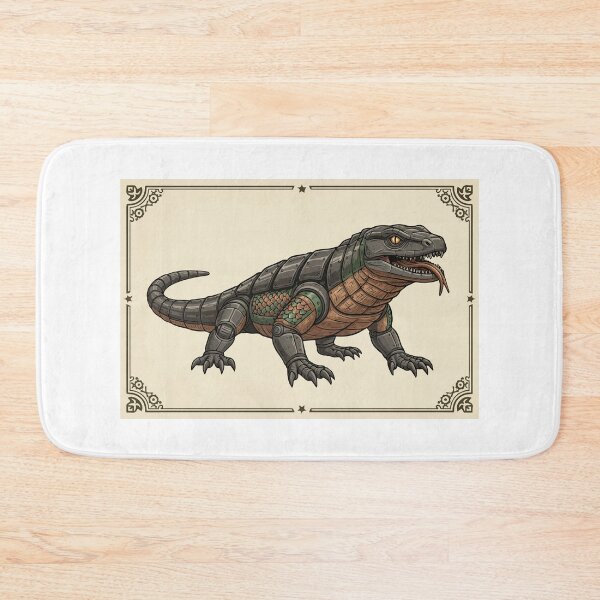 Item preview, Cool Armored Steampunk Gila Monster Vector Art designed and sold by furrydrool.