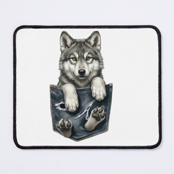 Item preview, Cute Wolf In Pocket T-Shirt Funny Puppy Pocket Design Animal Lover Gift designed and sold by MyStore2025.