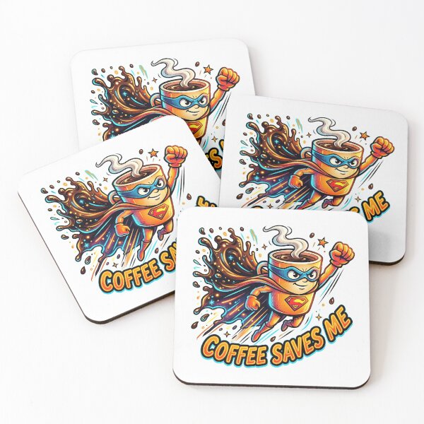 Item preview, Coffee Saves Me - Superhero Coffee Cup Flying Splash Cape designed and sold by WowDezign.