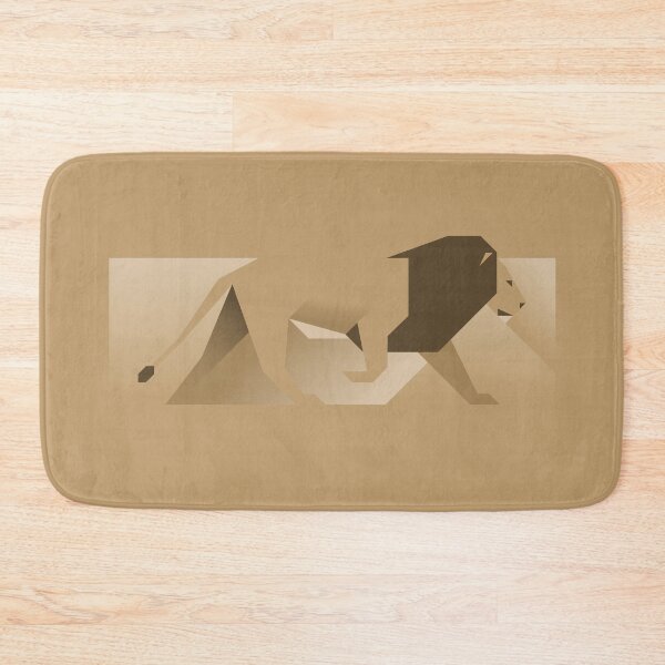 Item preview, Artistic Geometric Lion, Clean Flat Neutral Color Animal Minimal Safari Design designed and sold by PrimitiveTees.
