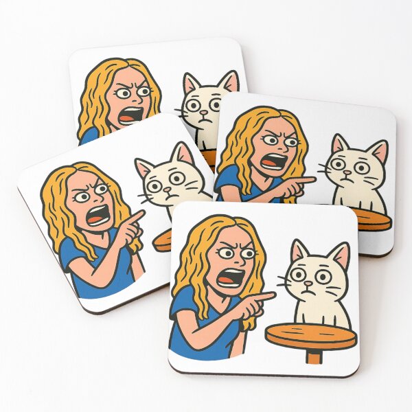 Item preview, Woman Yelling at a Cat Meme – Funny Cartoon T-Shirt & Gifts designed and sold by Furiyo.