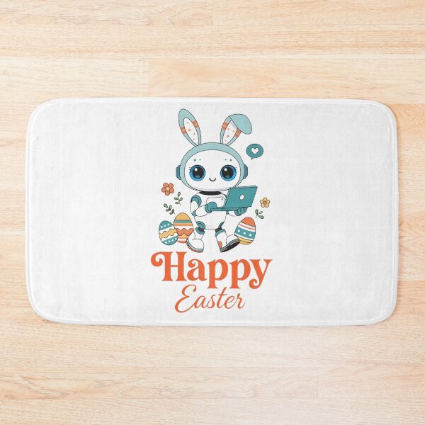 Item preview, Happy Easter Robot Bunny designed and sold by VivoStudio.